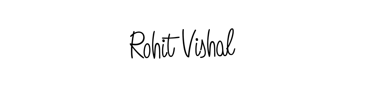 Angelique-Rose-font-FFP is a professional signature style that is perfect for those who want to add a touch of class to their signature. It is also a great choice for those who want to make their signature more unique. Get Rohit Vishal name to fancy signature for free. Rohit Vishal signature style 5 images and pictures png