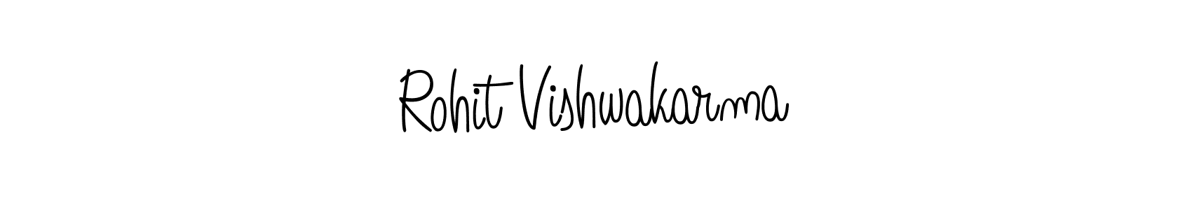 The best way (Angelique-Rose-font-FFP) to make a short signature is to pick only two or three words in your name. The name Rohit Vishwakarma include a total of six letters. For converting this name. Rohit Vishwakarma signature style 5 images and pictures png