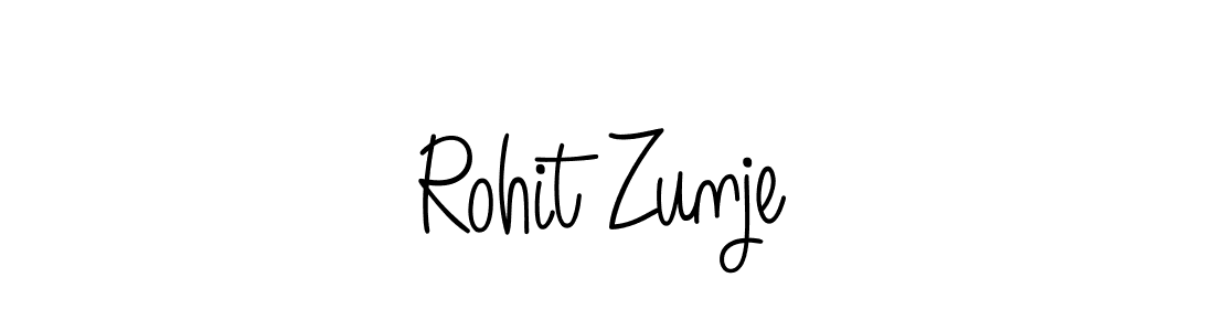 Make a beautiful signature design for name Rohit Zunje. With this signature (Angelique-Rose-font-FFP) style, you can create a handwritten signature for free. Rohit Zunje signature style 5 images and pictures png