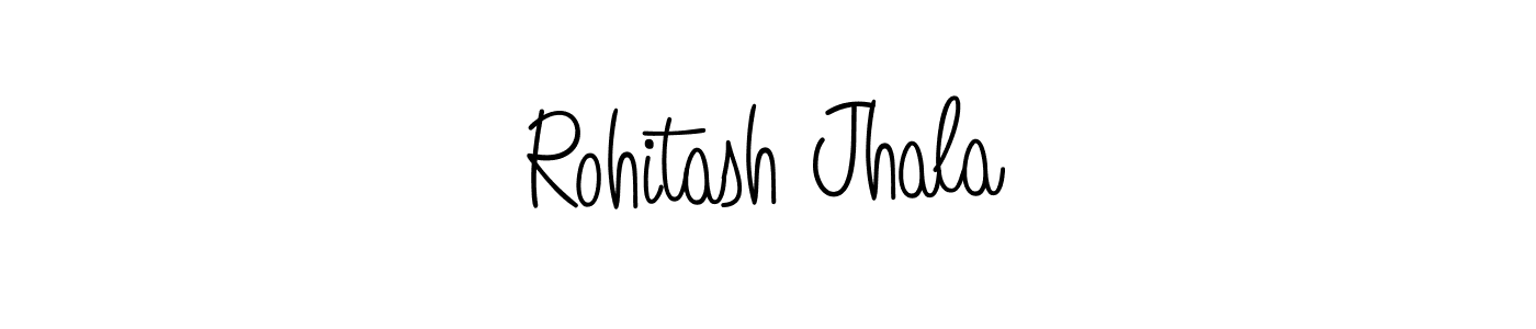 The best way (Angelique-Rose-font-FFP) to make a short signature is to pick only two or three words in your name. The name Rohitash Jhala include a total of six letters. For converting this name. Rohitash Jhala signature style 5 images and pictures png