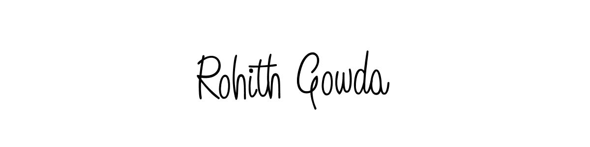 You should practise on your own different ways (Angelique-Rose-font-FFP) to write your name (Rohith Gowda) in signature. don't let someone else do it for you. Rohith Gowda signature style 5 images and pictures png