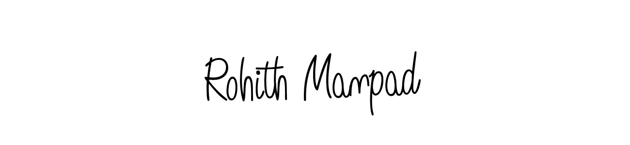 Use a signature maker to create a handwritten signature online. With this signature software, you can design (Angelique-Rose-font-FFP) your own signature for name Rohith Manpad. Rohith Manpad signature style 5 images and pictures png