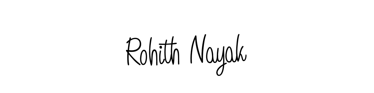 You should practise on your own different ways (Angelique-Rose-font-FFP) to write your name (Rohith Nayak) in signature. don't let someone else do it for you. Rohith Nayak signature style 5 images and pictures png