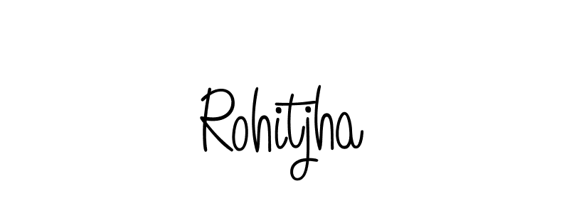 You should practise on your own different ways (Angelique-Rose-font-FFP) to write your name (Rohitjha) in signature. don't let someone else do it for you. Rohitjha signature style 5 images and pictures png