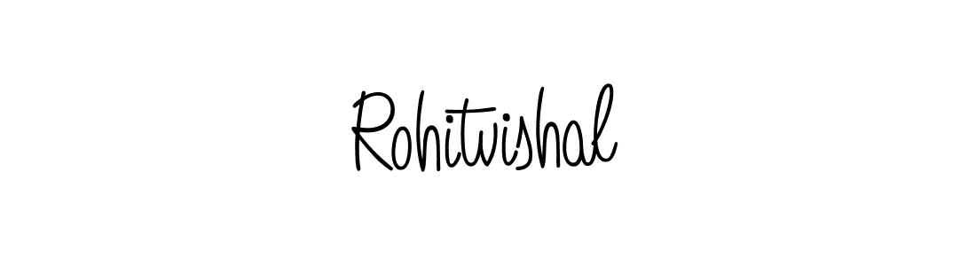 Make a beautiful signature design for name Rohitvishal. With this signature (Angelique-Rose-font-FFP) style, you can create a handwritten signature for free. Rohitvishal signature style 5 images and pictures png