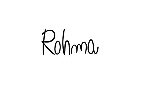 Design your own signature with our free online signature maker. With this signature software, you can create a handwritten (Angelique-Rose-font-FFP) signature for name Rohma. Rohma signature style 5 images and pictures png