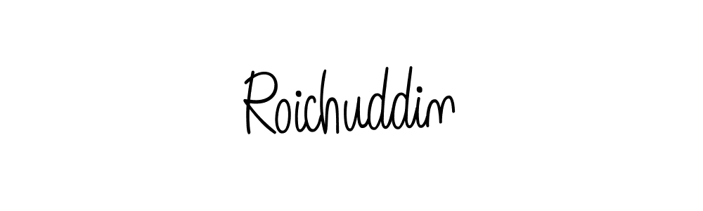 How to make Roichuddin name signature. Use Angelique-Rose-font-FFP style for creating short signs online. This is the latest handwritten sign. Roichuddin signature style 5 images and pictures png