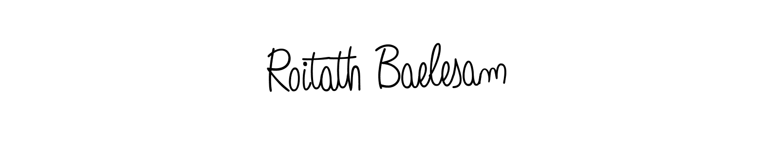 Use a signature maker to create a handwritten signature online. With this signature software, you can design (Angelique-Rose-font-FFP) your own signature for name Roitath Baelesam. Roitath Baelesam signature style 5 images and pictures png