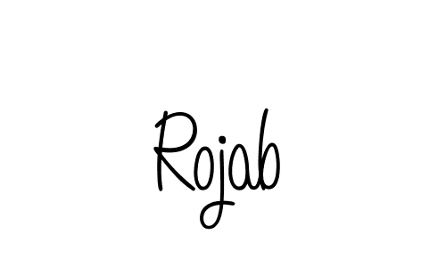 Rojab stylish signature style. Best Handwritten Sign (Angelique-Rose-font-FFP) for my name. Handwritten Signature Collection Ideas for my name Rojab. Rojab signature style 5 images and pictures png