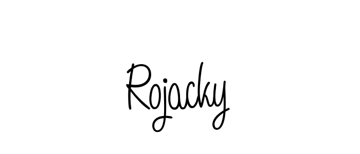 Rojacky stylish signature style. Best Handwritten Sign (Angelique-Rose-font-FFP) for my name. Handwritten Signature Collection Ideas for my name Rojacky. Rojacky signature style 5 images and pictures png