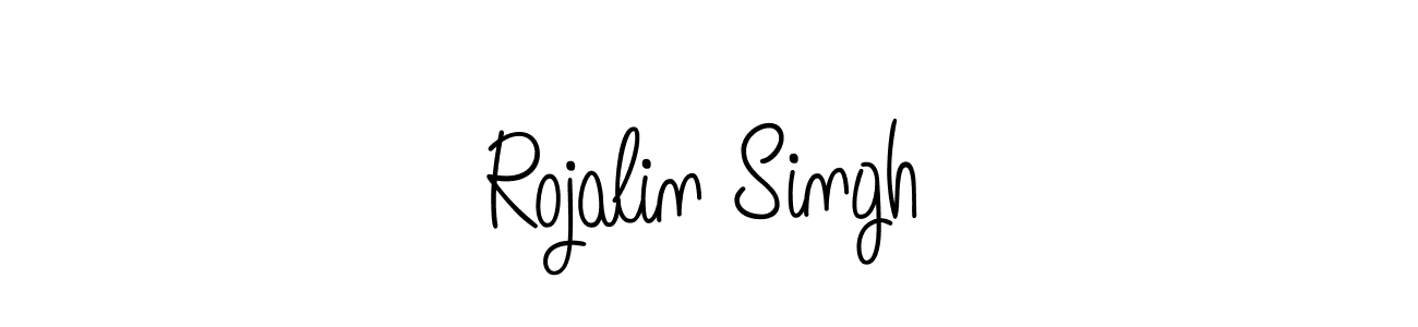 You should practise on your own different ways (Angelique-Rose-font-FFP) to write your name (Rojalin Singh) in signature. don't let someone else do it for you. Rojalin Singh signature style 5 images and pictures png
