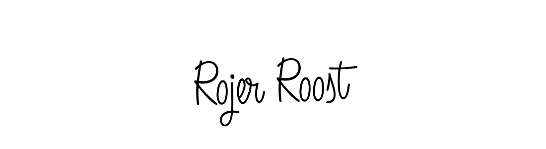 How to make Rojer Roost name signature. Use Angelique-Rose-font-FFP style for creating short signs online. This is the latest handwritten sign. Rojer Roost signature style 5 images and pictures png