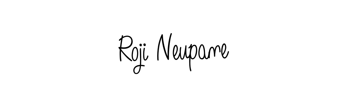 Also we have Roji Neupane name is the best signature style. Create professional handwritten signature collection using Angelique-Rose-font-FFP autograph style. Roji Neupane signature style 5 images and pictures png