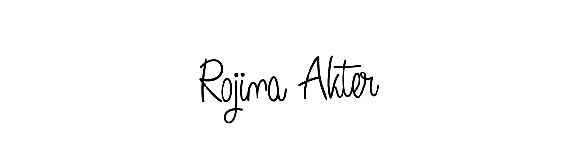 Rojina Akter stylish signature style. Best Handwritten Sign (Angelique-Rose-font-FFP) for my name. Handwritten Signature Collection Ideas for my name Rojina Akter. Rojina Akter signature style 5 images and pictures png