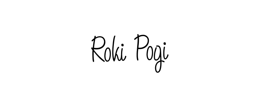 Create a beautiful signature design for name Roki Pogi. With this signature (Angelique-Rose-font-FFP) fonts, you can make a handwritten signature for free. Roki Pogi signature style 5 images and pictures png