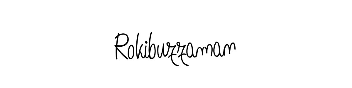 You should practise on your own different ways (Angelique-Rose-font-FFP) to write your name (Rokibuzzaman) in signature. don't let someone else do it for you. Rokibuzzaman signature style 5 images and pictures png