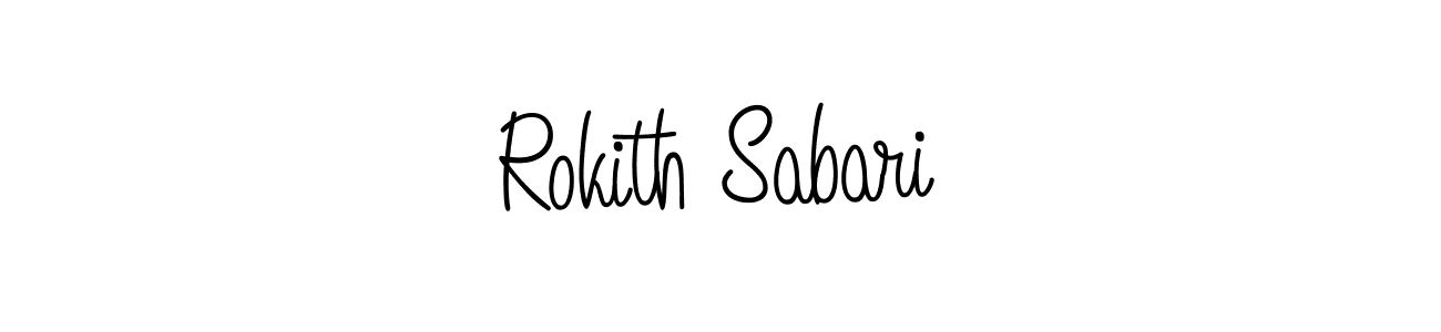 Use a signature maker to create a handwritten signature online. With this signature software, you can design (Angelique-Rose-font-FFP) your own signature for name Rokith Sabari. Rokith Sabari signature style 5 images and pictures png