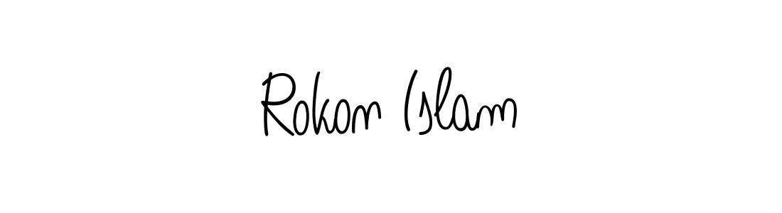 How to make Rokon Islam signature? Angelique-Rose-font-FFP is a professional autograph style. Create handwritten signature for Rokon Islam name. Rokon Islam signature style 5 images and pictures png