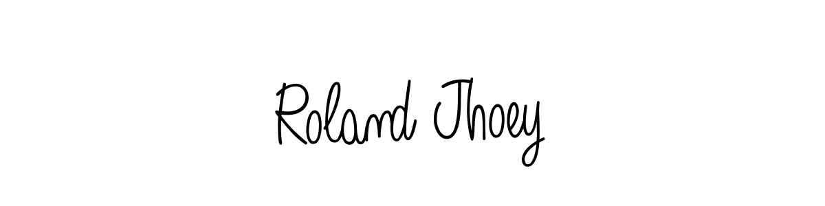 Roland Jhoey stylish signature style. Best Handwritten Sign (Angelique-Rose-font-FFP) for my name. Handwritten Signature Collection Ideas for my name Roland Jhoey. Roland Jhoey signature style 5 images and pictures png