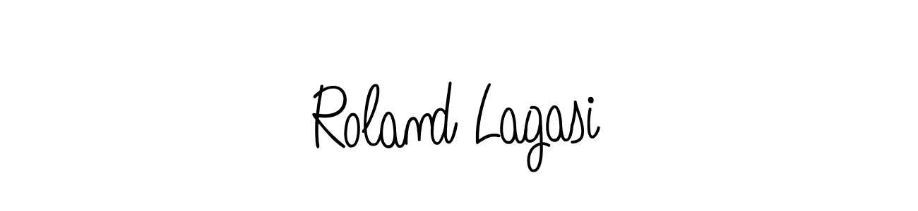 Roland Lagasi stylish signature style. Best Handwritten Sign (Angelique-Rose-font-FFP) for my name. Handwritten Signature Collection Ideas for my name Roland Lagasi. Roland Lagasi signature style 5 images and pictures png