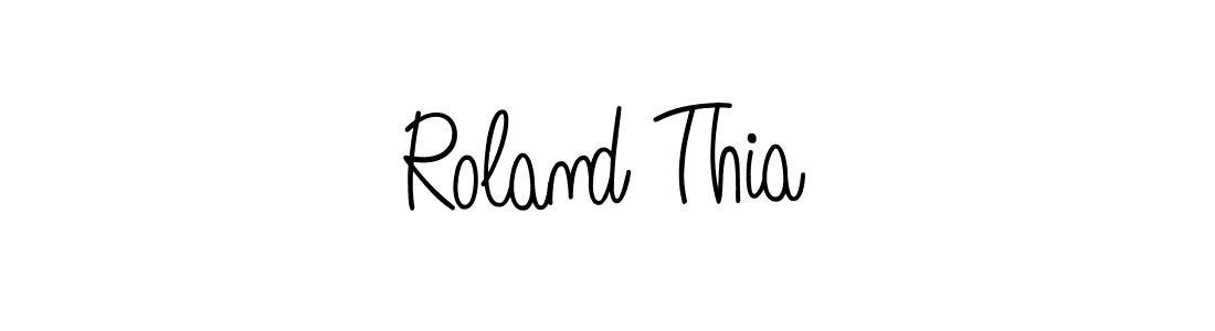 Use a signature maker to create a handwritten signature online. With this signature software, you can design (Angelique-Rose-font-FFP) your own signature for name Roland Thia. Roland Thia signature style 5 images and pictures png