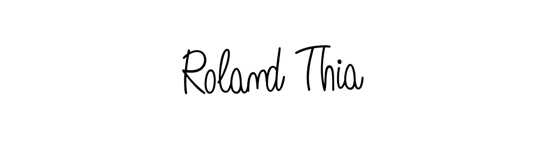 Use a signature maker to create a handwritten signature online. With this signature software, you can design (Angelique-Rose-font-FFP) your own signature for name Roland Thia. Roland Thia signature style 5 images and pictures png