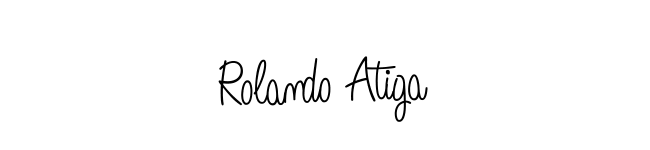 Make a beautiful signature design for name Rolando Atiga. With this signature (Angelique-Rose-font-FFP) style, you can create a handwritten signature for free. Rolando Atiga signature style 5 images and pictures png