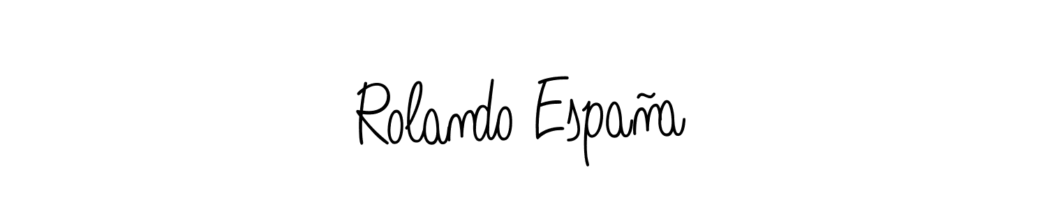 Check out images of Autograph of Rolando España name. Actor Rolando España Signature Style. Angelique-Rose-font-FFP is a professional sign style online. Rolando España signature style 5 images and pictures png