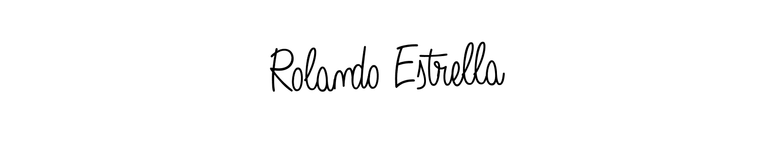 Use a signature maker to create a handwritten signature online. With this signature software, you can design (Angelique-Rose-font-FFP) your own signature for name Rolando Estrella. Rolando Estrella signature style 5 images and pictures png
