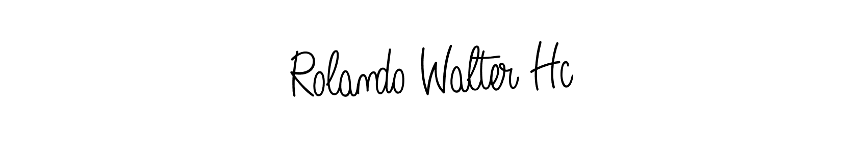 Make a beautiful signature design for name Rolando Walter Hc. With this signature (Angelique-Rose-font-FFP) style, you can create a handwritten signature for free. Rolando Walter Hc signature style 5 images and pictures png