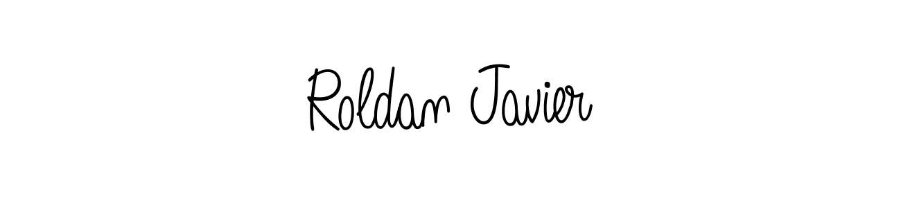 The best way (Angelique-Rose-font-FFP) to make a short signature is to pick only two or three words in your name. The name Roldan Javier include a total of six letters. For converting this name. Roldan Javier signature style 5 images and pictures png