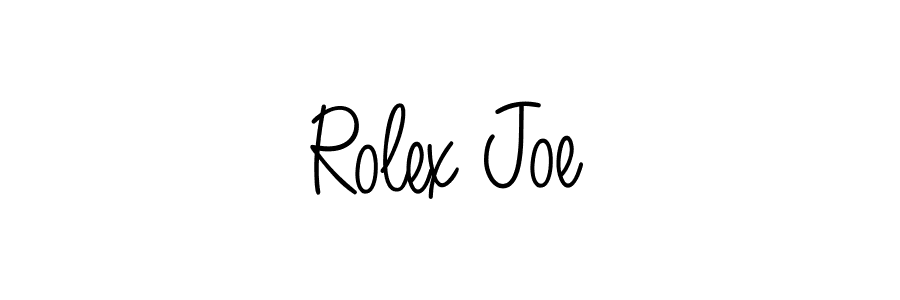 Create a beautiful signature design for name Rolex Joe. With this signature (Angelique-Rose-font-FFP) fonts, you can make a handwritten signature for free. Rolex Joe signature style 5 images and pictures png