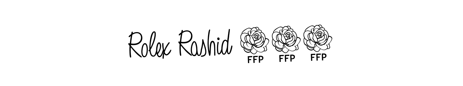 Make a beautiful signature design for name Rolex Rashid 809. With this signature (Angelique-Rose-font-FFP) style, you can create a handwritten signature for free. Rolex Rashid 809 signature style 5 images and pictures png