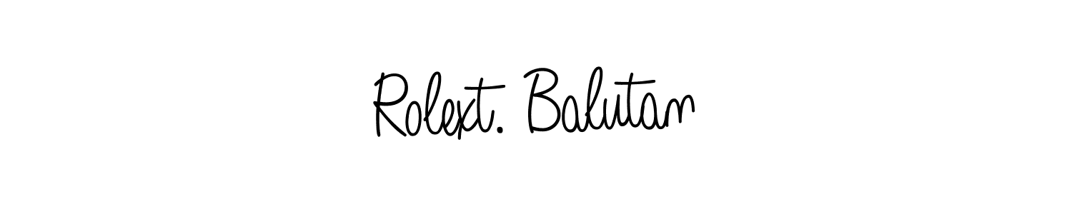 Create a beautiful signature design for name Rolext. Balutan. With this signature (Angelique-Rose-font-FFP) fonts, you can make a handwritten signature for free. Rolext. Balutan signature style 5 images and pictures png