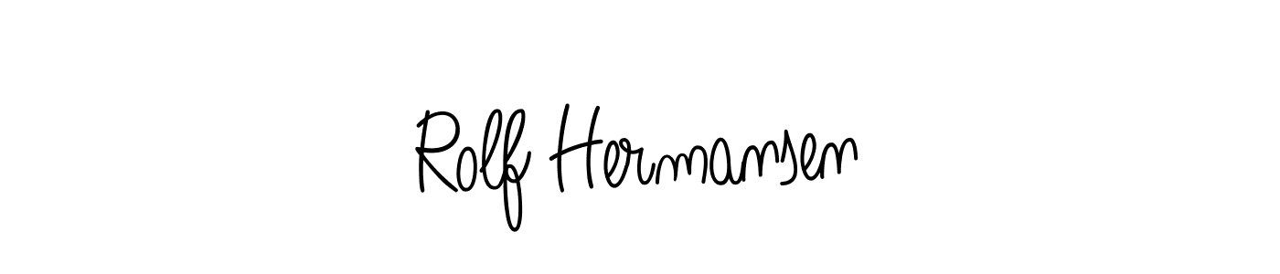 The best way (Angelique-Rose-font-FFP) to make a short signature is to pick only two or three words in your name. The name Rolf Hermansen include a total of six letters. For converting this name. Rolf Hermansen signature style 5 images and pictures png