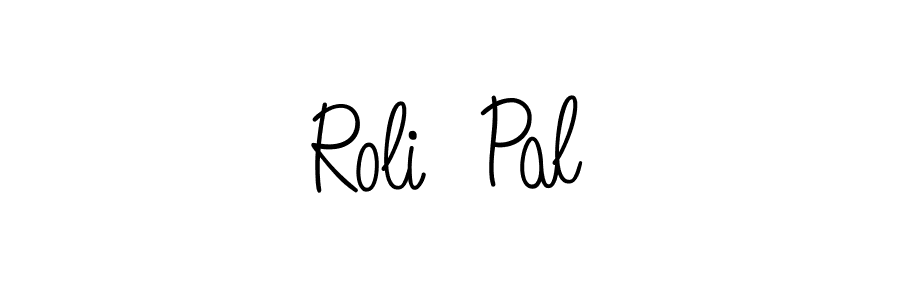 The best way (Angelique-Rose-font-FFP) to make a short signature is to pick only two or three words in your name. The name Roli  Pal include a total of six letters. For converting this name. Roli  Pal signature style 5 images and pictures png