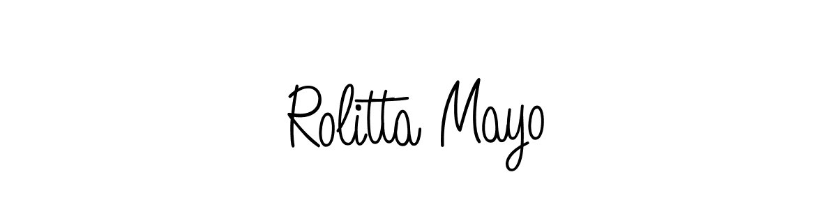 How to make Rolitta Mayo signature? Angelique-Rose-font-FFP is a professional autograph style. Create handwritten signature for Rolitta Mayo name. Rolitta Mayo signature style 5 images and pictures png