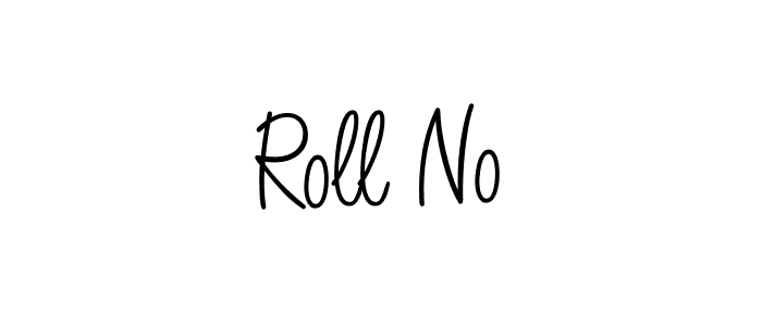 The best way (Angelique-Rose-font-FFP) to make a short signature is to pick only two or three words in your name. The name Roll No include a total of six letters. For converting this name. Roll No signature style 5 images and pictures png