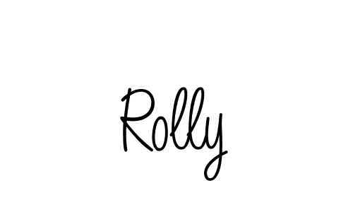 You should practise on your own different ways (Angelique-Rose-font-FFP) to write your name (Rolly) in signature. don't let someone else do it for you. Rolly signature style 5 images and pictures png