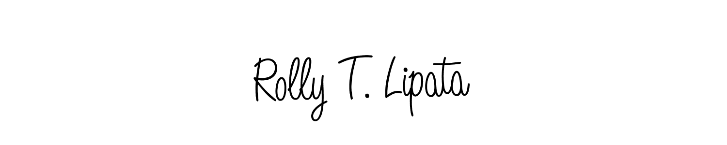 Also You can easily find your signature by using the search form. We will create Rolly T. Lipata name handwritten signature images for you free of cost using Angelique-Rose-font-FFP sign style. Rolly T. Lipata signature style 5 images and pictures png