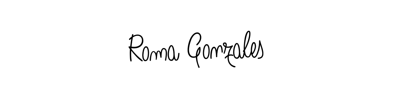 How to Draw Roma Gonzales signature style? Angelique-Rose-font-FFP is a latest design signature styles for name Roma Gonzales. Roma Gonzales signature style 5 images and pictures png