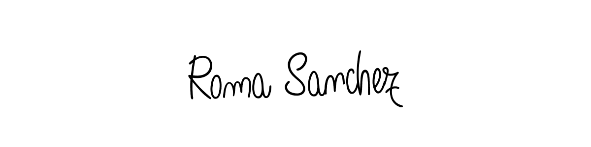 if you are searching for the best signature style for your name Roma Sanchez. so please give up your signature search. here we have designed multiple signature styles  using Angelique-Rose-font-FFP. Roma Sanchez signature style 5 images and pictures png