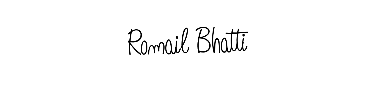 Similarly Angelique-Rose-font-FFP is the best handwritten signature design. Signature creator online .You can use it as an online autograph creator for name Romail Bhatti. Romail Bhatti signature style 5 images and pictures png