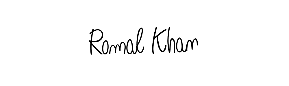 It looks lik you need a new signature style for name Romal Khan. Design unique handwritten (Angelique-Rose-font-FFP) signature with our free signature maker in just a few clicks. Romal Khan signature style 5 images and pictures png