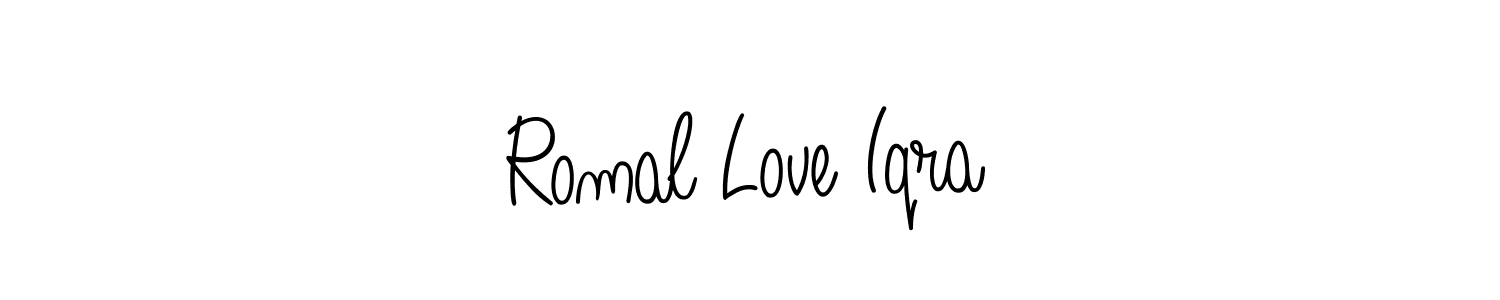 It looks lik you need a new signature style for name Romal Love Iqra. Design unique handwritten (Angelique-Rose-font-FFP) signature with our free signature maker in just a few clicks. Romal Love Iqra signature style 5 images and pictures png