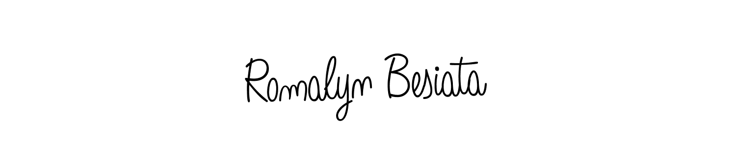 Similarly Angelique-Rose-font-FFP is the best handwritten signature design. Signature creator online .You can use it as an online autograph creator for name Romalyn Besiata. Romalyn Besiata signature style 5 images and pictures png