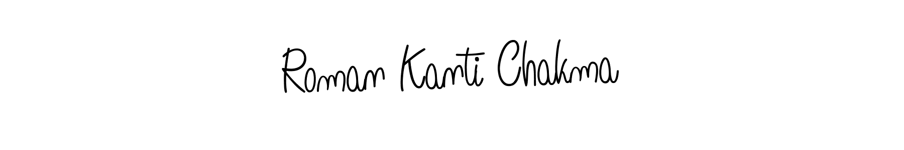 The best way (Angelique-Rose-font-FFP) to make a short signature is to pick only two or three words in your name. The name Roman Kanti Chakma include a total of six letters. For converting this name. Roman Kanti Chakma signature style 5 images and pictures png