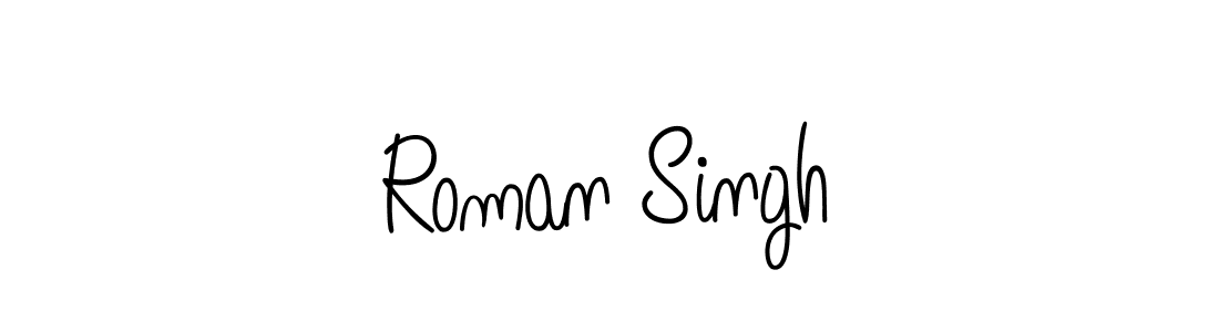 Use a signature maker to create a handwritten signature online. With this signature software, you can design (Angelique-Rose-font-FFP) your own signature for name Roman Singh. Roman Singh signature style 5 images and pictures png