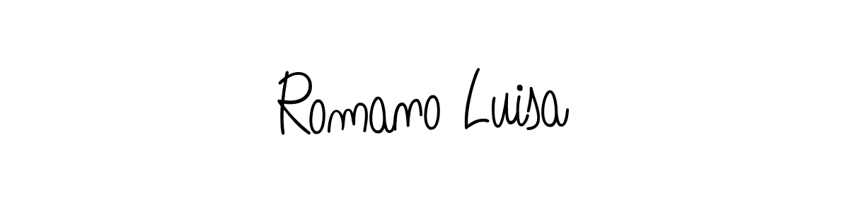 Design your own signature with our free online signature maker. With this signature software, you can create a handwritten (Angelique-Rose-font-FFP) signature for name Romano Luisa. Romano Luisa signature style 5 images and pictures png