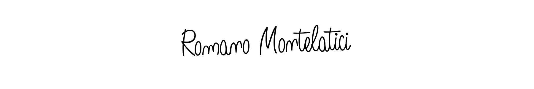 You should practise on your own different ways (Angelique-Rose-font-FFP) to write your name (Romano Montelatici) in signature. don't let someone else do it for you. Romano Montelatici signature style 5 images and pictures png
